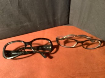 Prada  Eyeglass Frames Along W/ Generic Eyeglasses