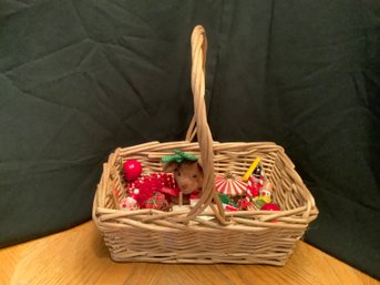 Vintage Christmas In Basket #3