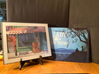 Disney Lady And The Tramp Framed Lithograph-#1