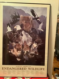 Framed Poster North American Endangered Wildlife