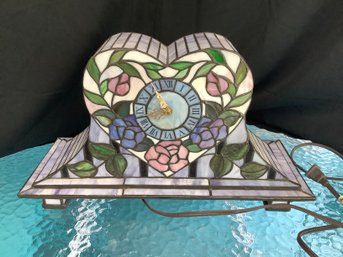 Stain Glass Style Mantle Clock
