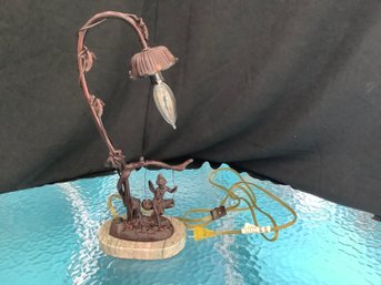 Pixie On A Swing Lamp