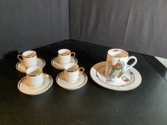 Fitz And Floyd And Royal Crown Cups / Saucers