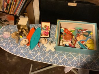 Shoe Box Full Of Vintage Barbie Accessories  And More