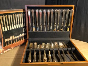 New Potter & Smith 60 Pc. Gold Plated Flatware