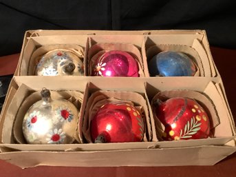 Vintage Glass Christmas Balls-Hand Painted