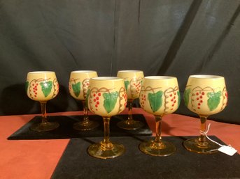 German Glass Wine Goblets