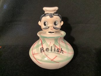 Vintage Relish Jar With Spoon