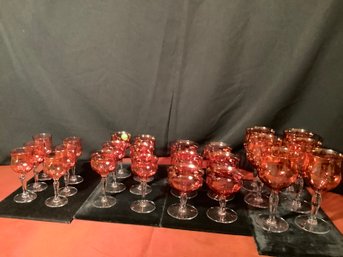 Large Selection Of  Red/Pink Wine, Champagne,  Port, Cordial Stemware