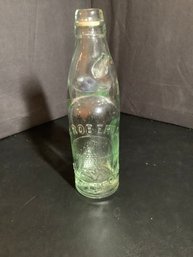 Vintage J Roberts Castleford Bottle Codd Neck With Marble