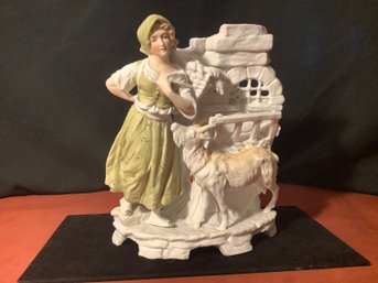 The Lady & Billy Goat Gruff In Porcelain