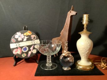 Lenox Lamp, Art Deco Compote, Vase, Giraffe & More