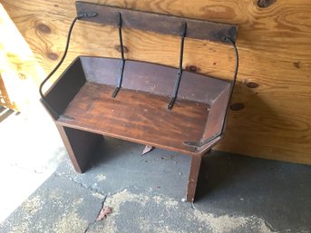 Antique Wooden Horse And Buggy Seat