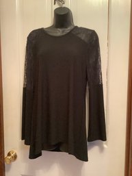 Lynn Richie Illusion Style Top W/ Bell Sleeve