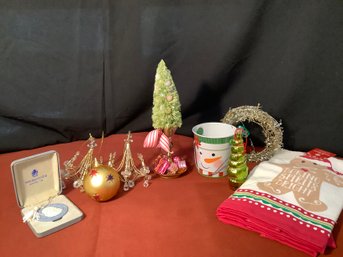 Wedgwood Santa Ornament In Box & More Holiday Decor