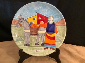 Listed Artist Nino Parrucca Hand Painted Harvest Plate