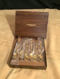 Oxford Hall Stainless Demitasse Spoons In Box