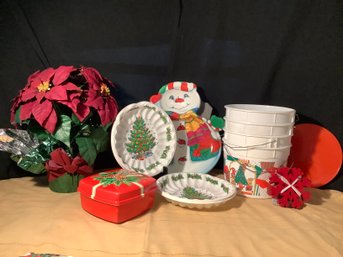 Poinsettia,Holiday Cookie Buckets, Holiday Serving Dishes, & More