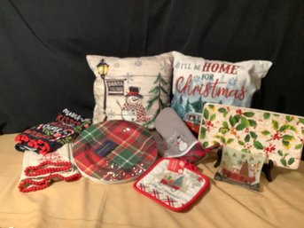 Tommy Bahamas Dishes, Serving Tray, Holiday Pillows, Pot Holders.& More