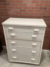 White Tall Wood Dresser