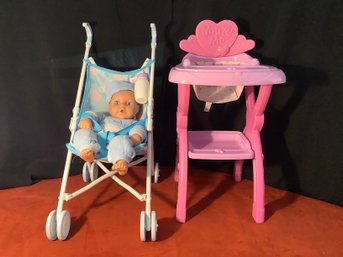 You And Me Hard To Find Doll High Chair & Stroller