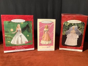 Barbie Keepsake Ornaments  Including Wedding Day Barbie & More