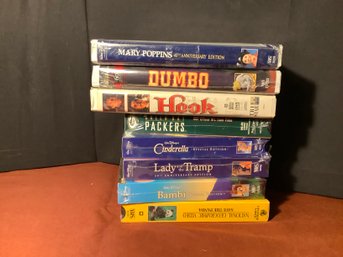 Sealed VHS Tapes Including Sealed Walt Disney Cinderella And Lady And Tramp