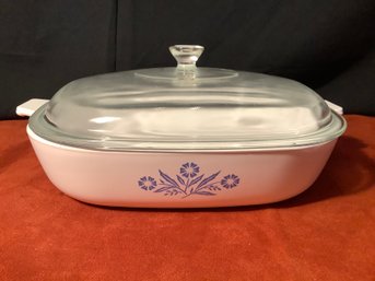 Corning Ware Large Covered Casserole  With Lid-Made In The USA-Nice