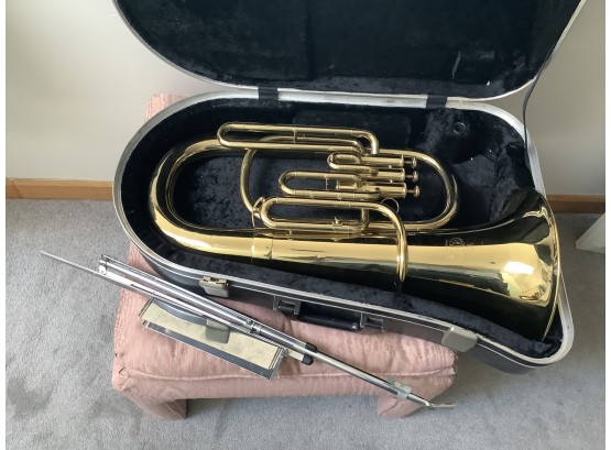 French Horn With Case-Good Condition