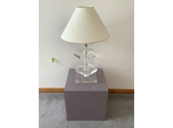 MCM Lamp And Cube Stand
