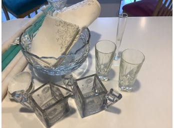 Candles And Glass Serving Ware