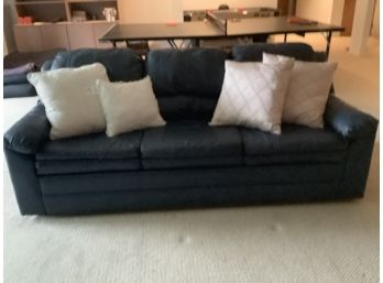 Leather Couch-Queen Size Sleeper