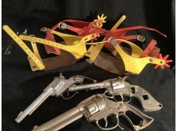 Vintage Rare Childrens  Spurs Plus Play Cap Guns