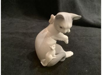 Lladro Porcelain Cat & Mouse