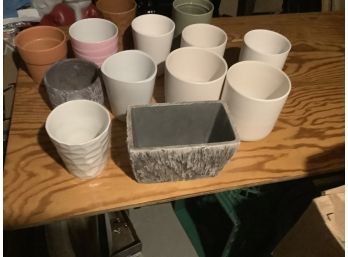 12 Assorted Ceramic Planters