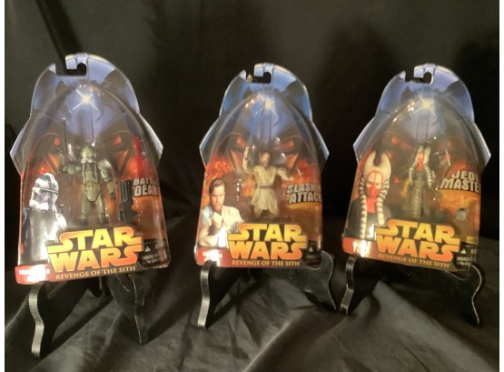 3 NEW-Star Wars Revenge Of The Sith Figures