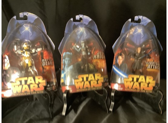 3 NEW-Star Wars Revenge Of The Sith Figures