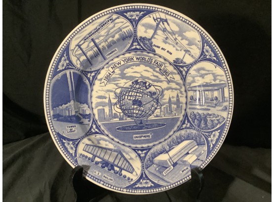 1964/65 WORLDS FAIR COLLECTOR PLATE W/TAG