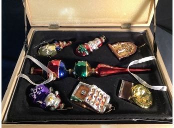 Thomas Pacconi Classic Blown Glass Ornaments In Wooden Chest