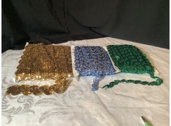 3 Flat Rolls Of Sequence Trimming Lot 1