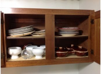 2 Shelves Collector Plates And Bowls