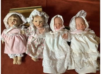 2 Expression Dolls &  2 Newborn Baby Dolls