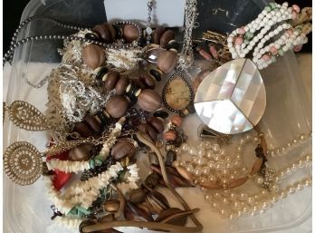Group Lot Of Assorted Necklaces & Earrings