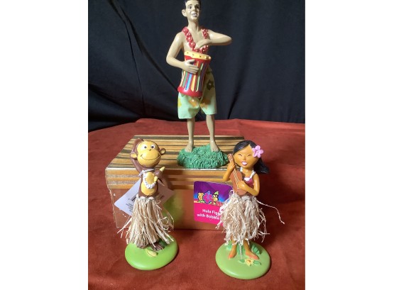Hula Figurine With Bobble Head & More