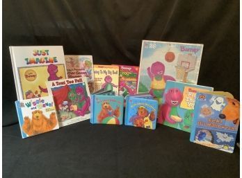 Childrens Learning Books-Barney Books And More-Clean-See Description