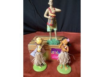 Hula Figurine With Bobble Head & More