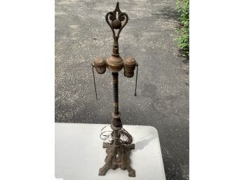Antique Cast Iron Table Lamp