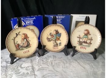 Hummel Annual  Collector Plates In Original Boxes