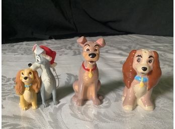 Disney Lady And The Tramp Salt And Pepper Shaker And Ornament