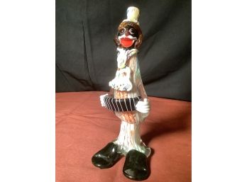 Vintage Murano Hand Blown  Glass- The Accordion Player